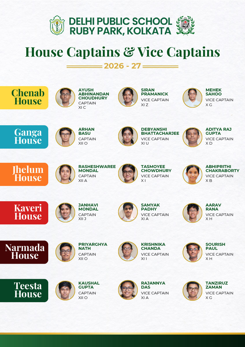 HOUSE CAPTAIN AND VICE CAPTAINS 2026-27